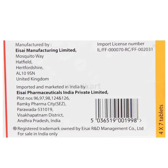 fycompa 2mg tablet 7's